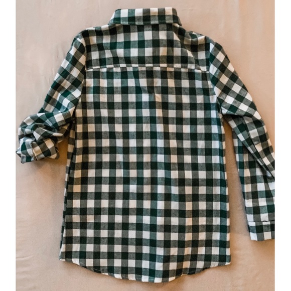 Cute Green and White Plaid Button-up Shirt - Picture 4 of 4